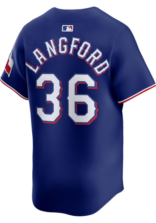 Wyatt Langford Texas Rangers Mens ROYAL Alt Limited Baseball