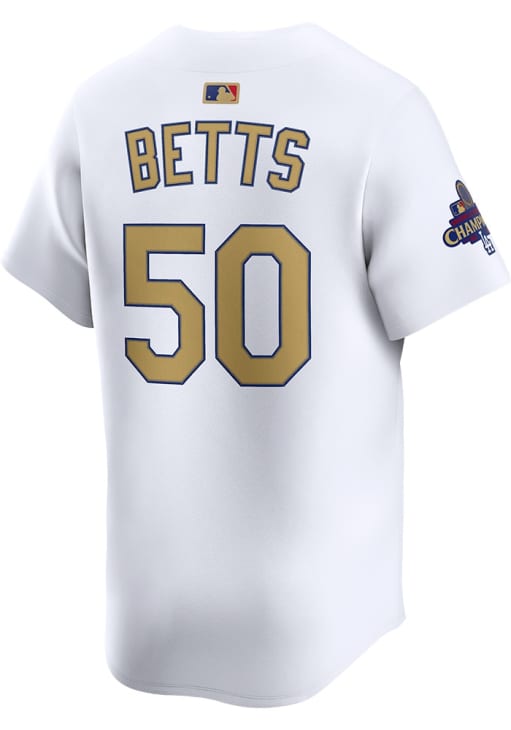 Mookie Betts Los Angeles Dodgers Mens White 2024 World Series