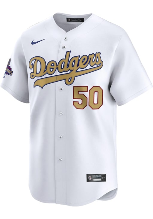 Mookie Betts ベッツ リミテッド ユニフォーム Mサイズ Mookie Betts Los Angeles Dodgers Mens White 2024 World Series
