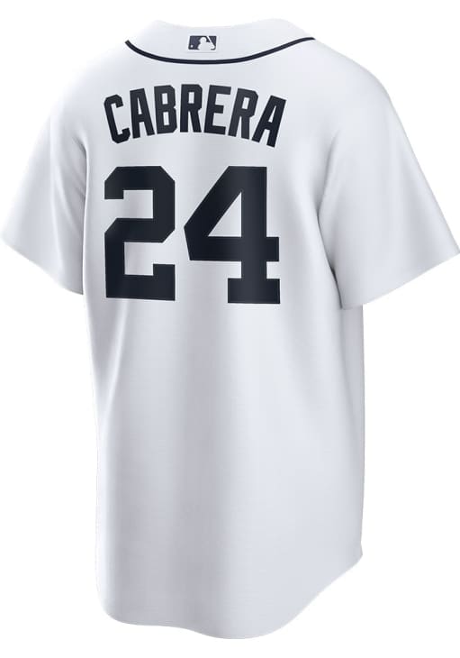 Miguel Cabrera Detroit Tigers Mens Replica White Home Jersey