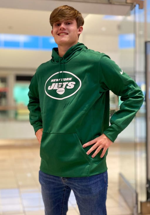 新品　NIKE ナイキ　オーバーオール　グリーン　ワッペン　Mサイズ New York Jets Mens Nike GREEN Therma Hood - 17323129