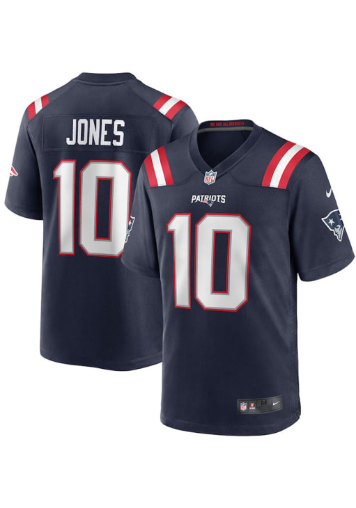 Mac Jones New England Patriots NAVY Home Game Jersey - 17323138