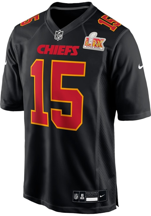 Patrick Mahomes Kansas City Chiefs BLACK 2024 Super Bowl