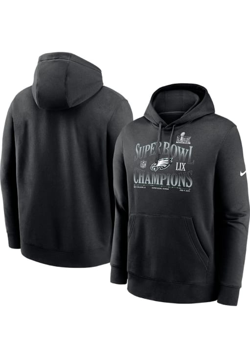 Nike Philadelphia Eagles Mens BLACK 2024 Super Bowl Champions 90s