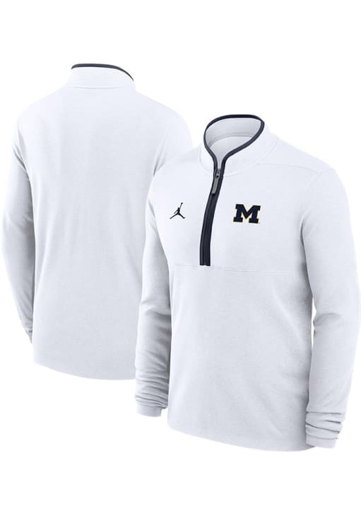 Mirurei☆ Nike Michigan Wolverines Mens White Jordan Victory Pullover
