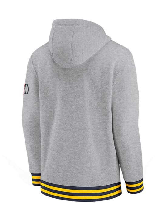 Nike Michigan Wolverines Mens HEATHER GREY Legacy Retro Hoodie