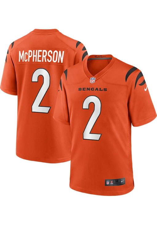 Evan McPherson Cincinnati Bengals ORANGE ALTERNATE GAME Jersey