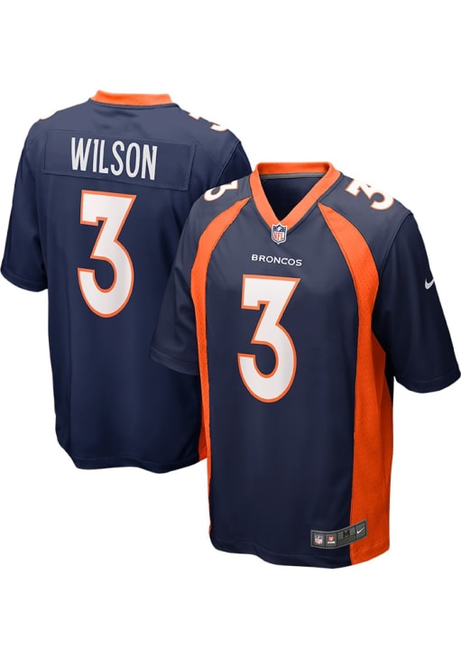 Russell Wilson Denver Broncos NAVY Home Game Jersey - 17324252