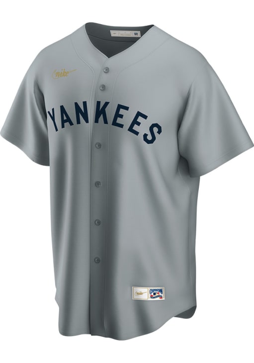 New York Yankees Babe Ruth Nike GREY Throwback Cooperstown Jersey