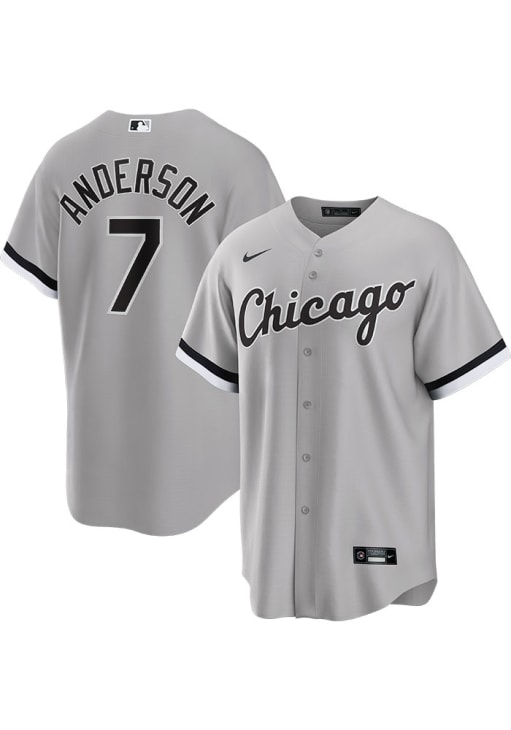 Tim Anderson Chicago White Sox Mens Replica GREY Away Jersey