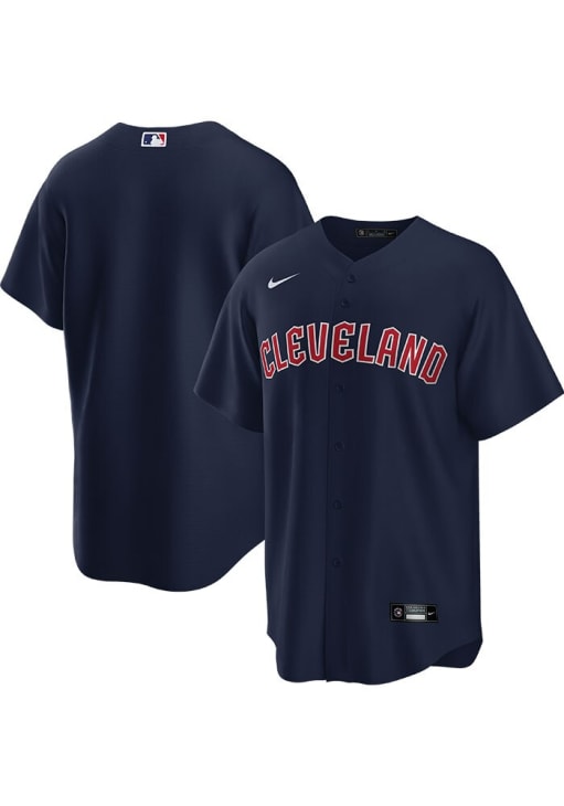 Cleveland Guardians Mens Nike Replica NAVY Alt Jersey - 17325299