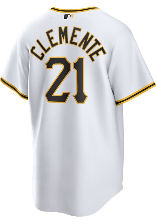 Roberto Clemente Pittsburgh Pirates Mens Replica WHITE Home Jersey