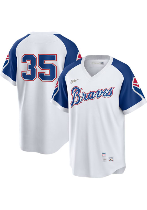 MLB Braves Niekro 35 ジャージ 48(XL) Atlanta Braves Phil Niekro Nike WHITE Throwback Cooperstown Jersey