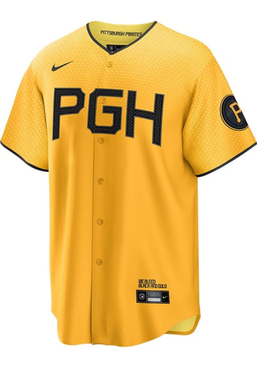 Roberto Clemente Pittsburgh Pirates Mens Replica GOLD City Connect