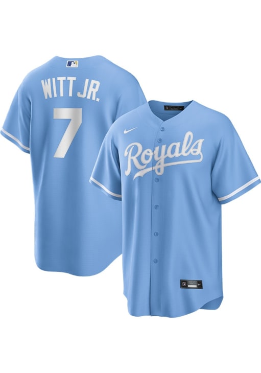 Bobby Witt Jr Kansas City Royals Mens Replica LIGHT BLUE Alt