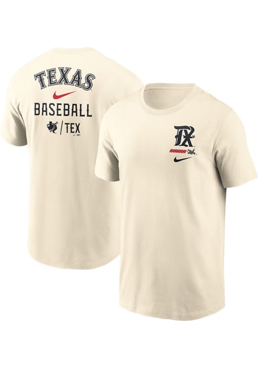 Nike Texas Rangers TAN City Connect Graphic Short Sleeve T Shirt