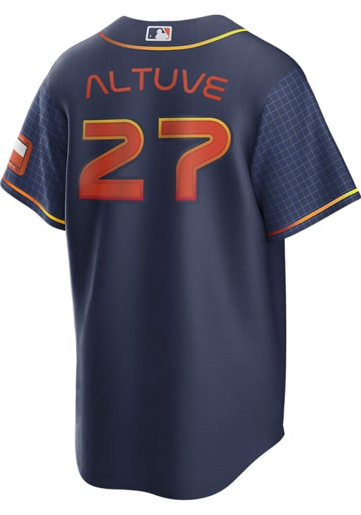 Jose Altuve Houston Astros Mens Replica NAVY City Connect Jersey