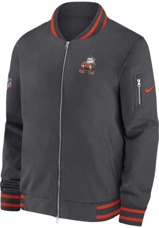 Nike Cleveland Browns Mens Brown Sideline Coach Bomber Medium