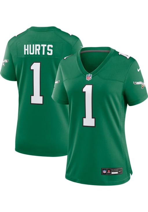 Women's Nike Jalen Hurts Kelly Green Philadelphia Eagles Game Player Jersey Size: Large Women's Nike Jalen Hurts Kelly Green Philadelphia Eagles Game Player Jersey Size: Large