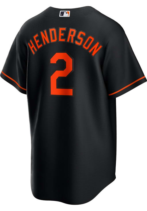 Gunnar Henderson Baltimore Orioles Mens Replica BLACK Alt Jersey