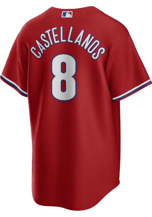Nick Castellanos Philadelphia Phillies Mens Replica Red Alt Jersey
