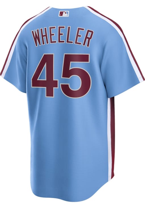 Zack Wheeler Philadelphia Phillies Mens Replica LIGHT BLUE Alt