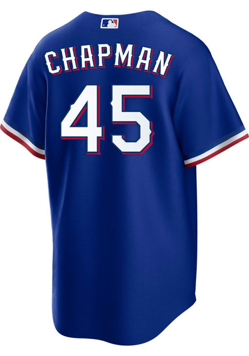 Aroldis Chapman Texas Rangers Mens Replica ROYAL Alt Jersey - 17329705