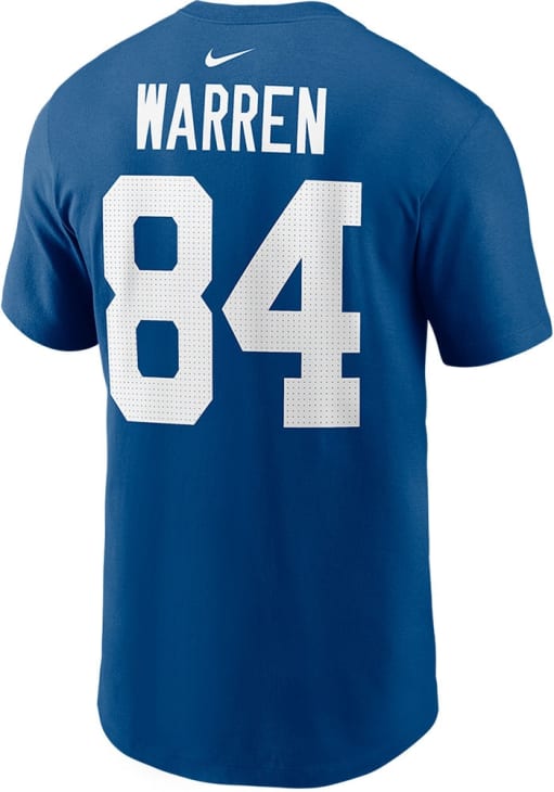 Tyler Warren Indianapolis Colts ROYAL Home Short Sleeve Player T