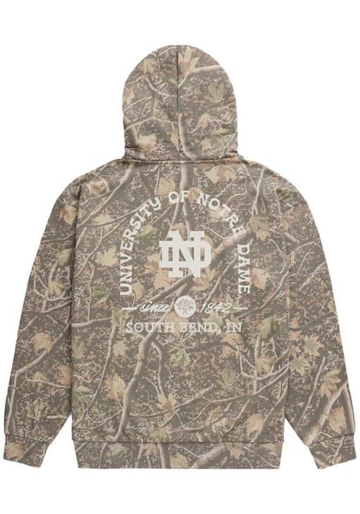 Uscape Notre Dame Fighting Irish Mens NATURAL Back Bay Camo Hoodie