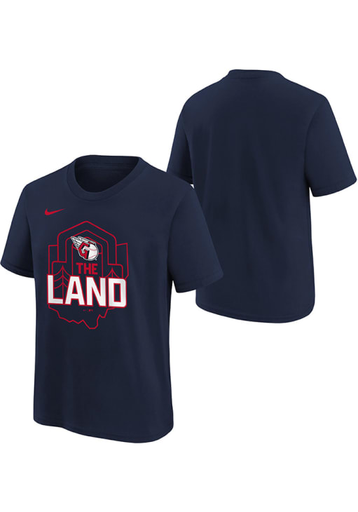 Nike Cleveland Guardians Youth NAVY Local Pack Short Sleeve Tee