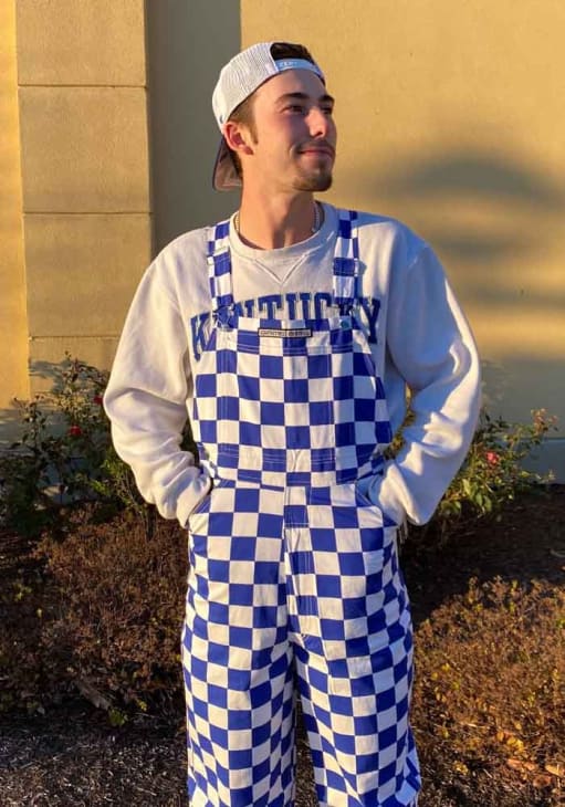 Royal Blue & White Checkered Adult Game Bibs Royal Blue & White Checkered Adult Game Bibs