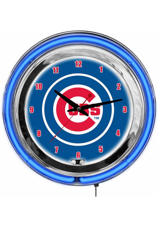 Chicago Cubs 14 Inch Neon Wall Clock - RED