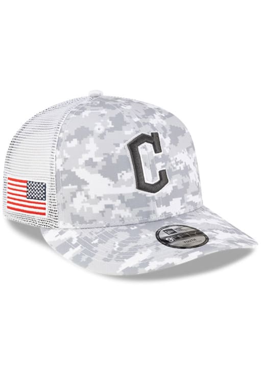 Cleveland Guardians Digi Camo LP Stretch 9FIFTY Trucker White New