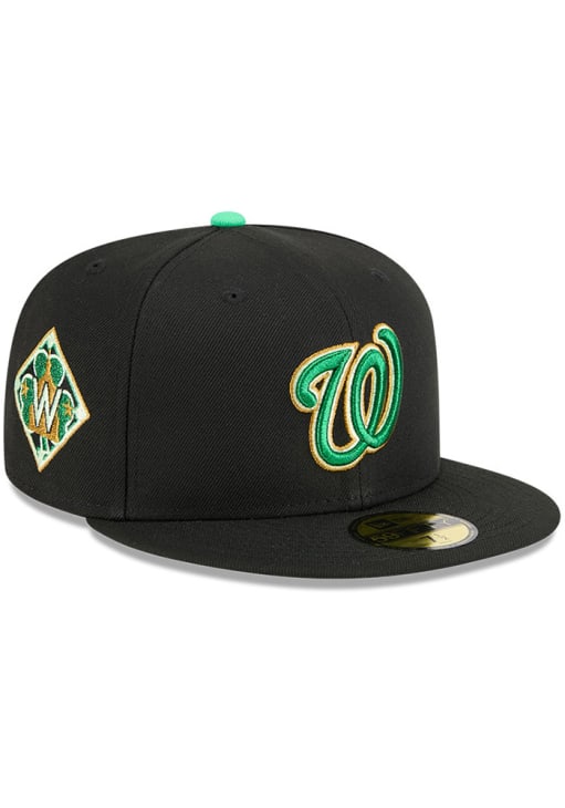 Washington Nationals Mens 2026 St Patrick's Day 59FIFTY BLACK New