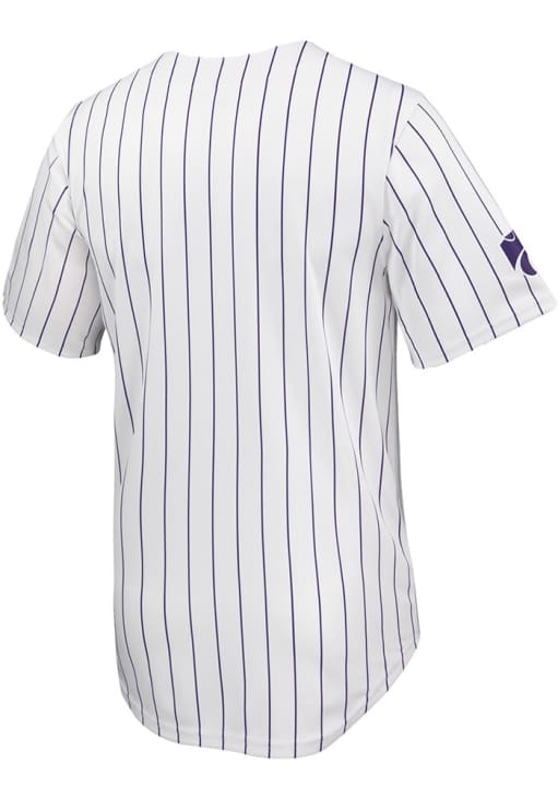 Nike Mens White K-State Wildcats Limited Full Button Pinstripe