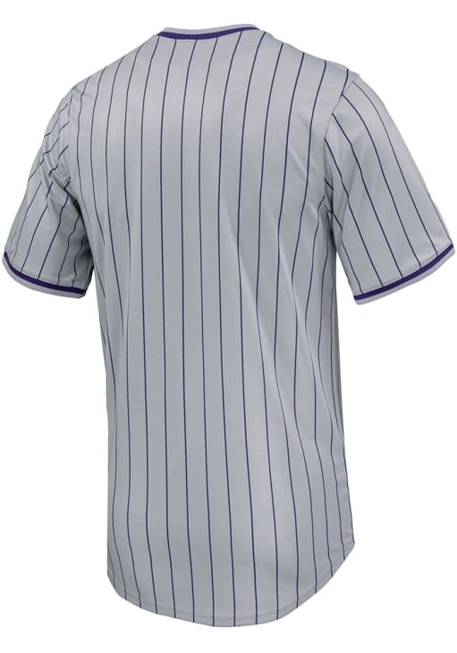 Nike Mens GREY TCU Horned Frogs Limited Full Button Pinstripe