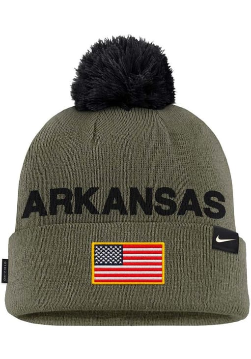 Arkansas Razorbacks Nike GREEN 2025 Military Appreciation Peak