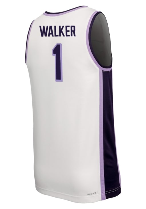 Zyanna Walker Mens White K-State Wildcats Home Basketball Jersey