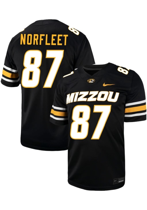 Brett Norfleet Missouri Tigers BLACK NIL Game Name And Number