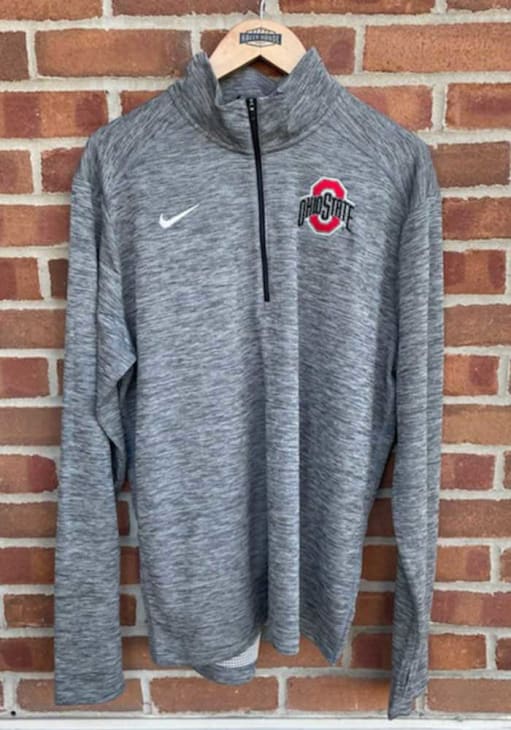 Nike Ohio State Buckeyes Mens GREY Pacer Pullover - 19861657