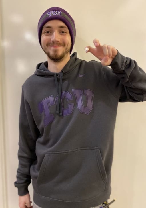 Nike TCU Horned Frogs Mens ANTHRACITE Club Fleece Wordmark Hoodie