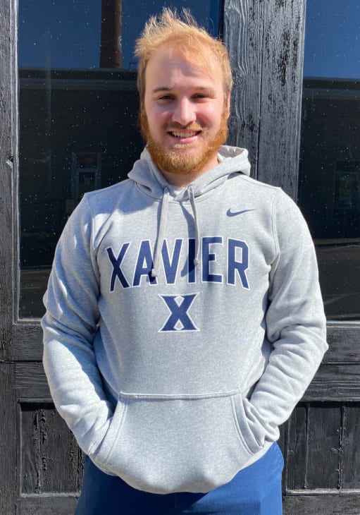 Nike Xavier Musketeers Mens HEATHER GREY Club Fleece Hoodie - 19861967