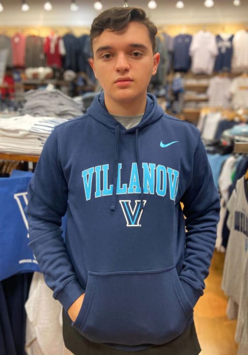 Nike Villanova Wildcats Mens NAVY Club Fleece Hoodie - 19861983