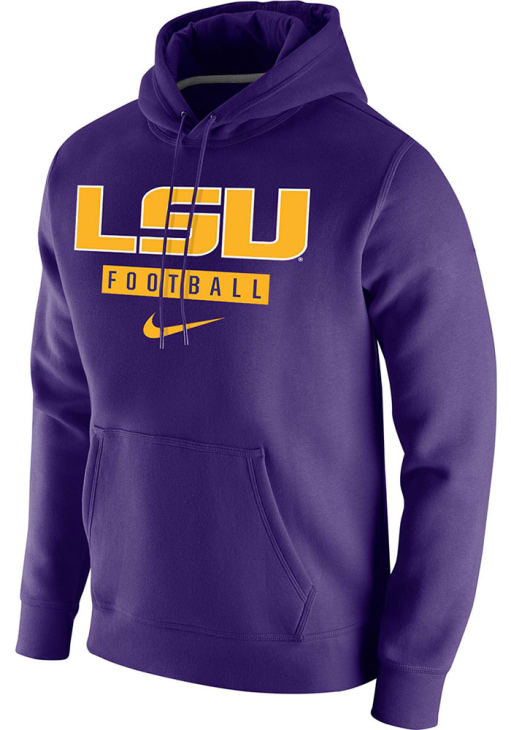 込 MASTERPIECE SOUND LOGO HOODIE PURPLE L Nike LSU Tigers Mens PURPLE Club Fleece Football Hoodie - 19862270
