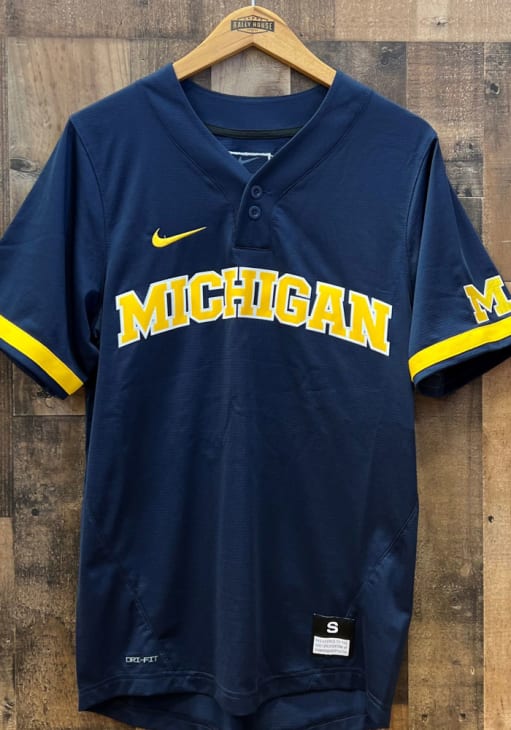 Nike Mens BLUE Michigan Wolverines Replica Baseball Jersey - 19862375
