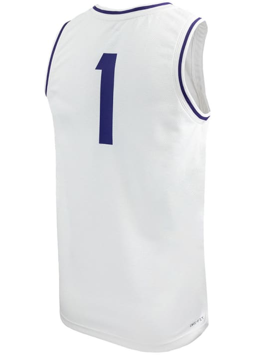 Nike Mens WHITE TCU Horned Frogs Retro Replica Basketball Jersey