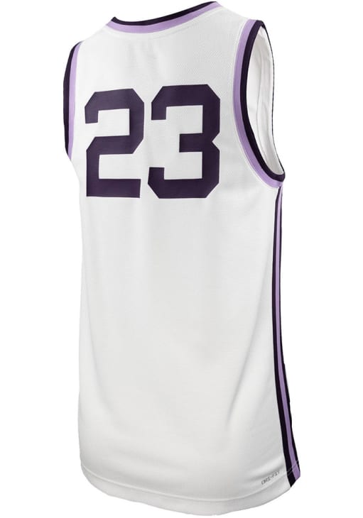 Nike Mens WHITE K-State Wildcats Retro Replica Basketball Jersey