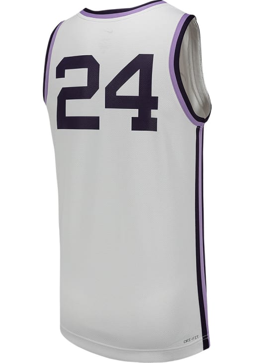 Nike Mens WHITE K-State Wildcats Replica Basketball Jersey - 19866542