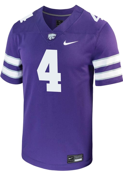 レア　Nike kansas アメリカンフットボールユニフォーム XXL Joe Jackson Mens PURPLE K-State Wildcats NIL Game Football Jersey