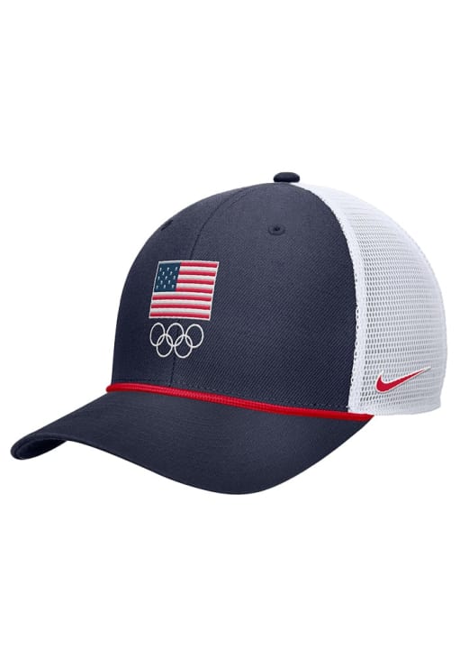Nike Team USA NAVY 2024 Paris Olympics Visor Rope Trucker